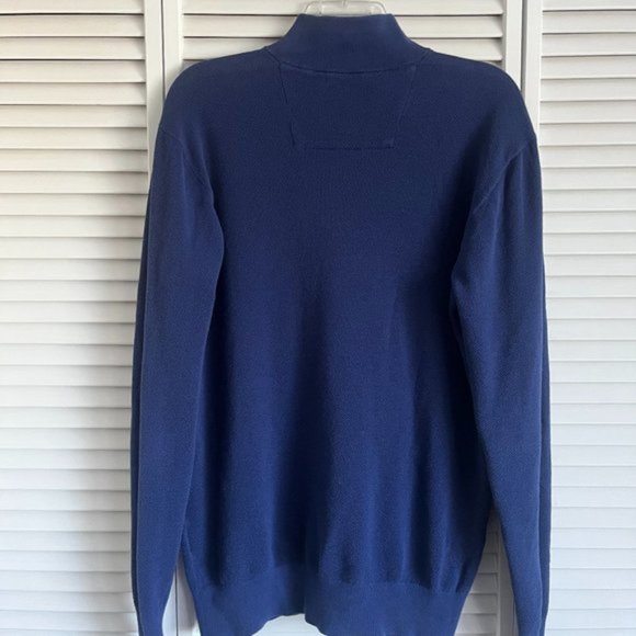 Southern Tide Club quarter zip pullover navy & white men’s medium - Picture 5 of 8